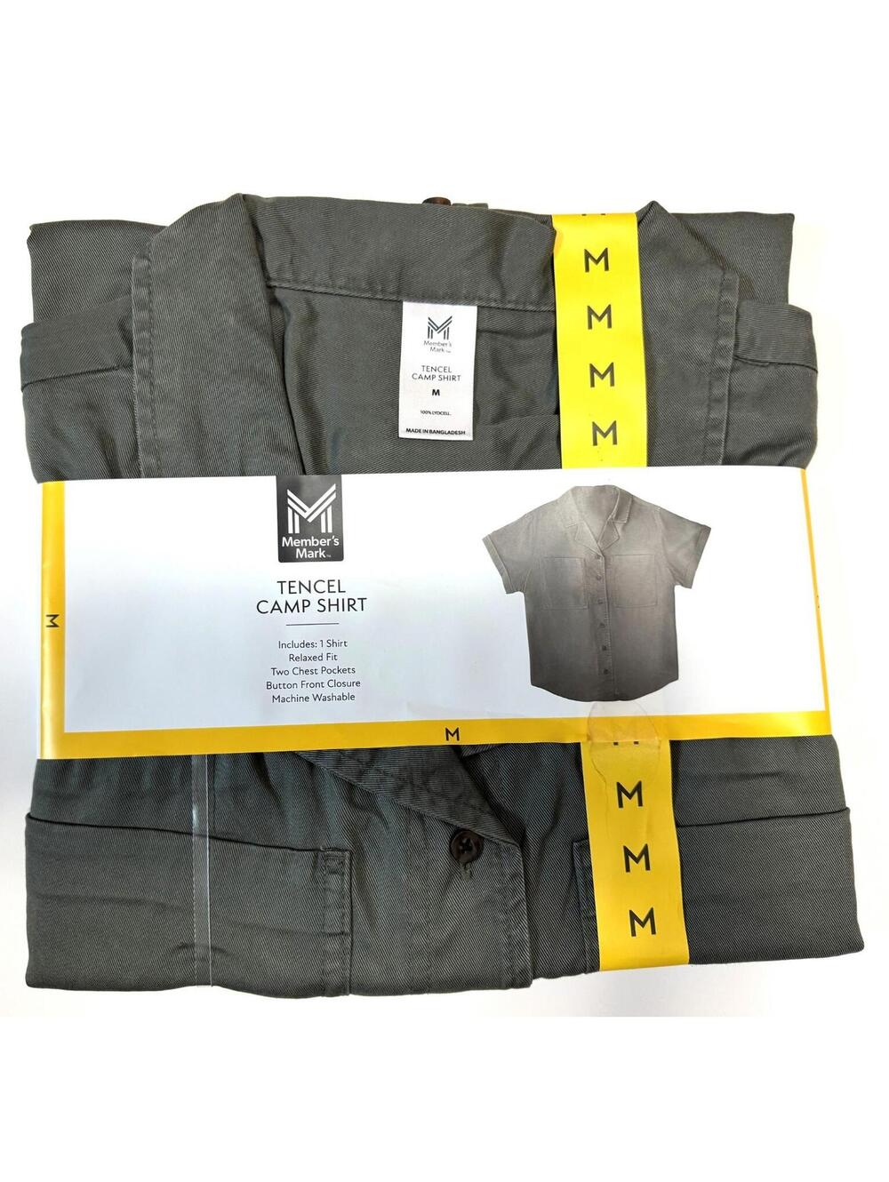 Member's Mark Olive Green Tencel Camp Shirt Women's Size M NEW NWT